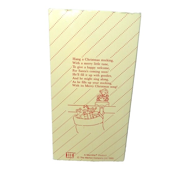 Christmas Musical Rotating Stocking Holder Boy on Rocking Horse 1985 VTG Video - Picture 9 of 11